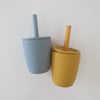 SILICONE STRAW CUP assorted colours