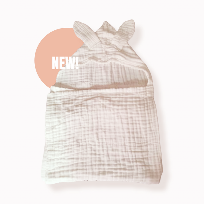 Organic Cotton Hooded Towel with Bunny Ears