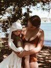Organic Cotton Hooded Towel with Ears - bpa free- Eco wood- design conscious-Dove and Dovelet