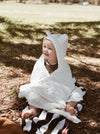 Organic Cotton Hooded Towel with Ears - bpa free- Eco wood- design conscious-Dove and Dovelet